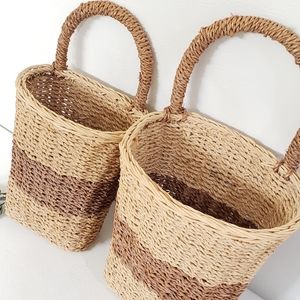 Lot of 2 cute woven decorative baskets